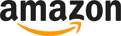 Logo van Amazon met zwarte tekst en een gele glimlachende pijl eronder.