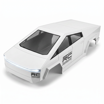 Tesla Look Aqua RC Auto Cover – Witte Cyber Carrosserie voor Stoere Nieuwe Look