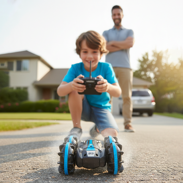NueNext RC Auto voor Kinderen – Waterdicht & Bestuurbaar op Land en Water – 60 Min Speeltijd – Blauw